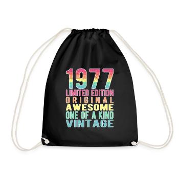Edition limitée depuis 1977 Anniversaire Millésime 1977 - Sac de sport léger - noir - Devant