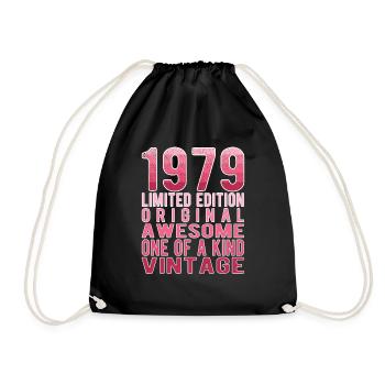 Edition limitée depuis 1979 Anniversaire Millésime 1979 - Sac de sport léger - noir - Devant