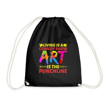 Artist Painter Graphic Art Is The Punchline Art - Drawstring Bag - black - Front