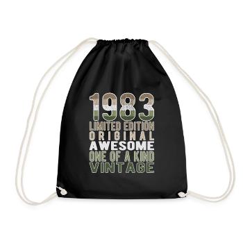 Edition limitée depuis 1983 Anniversaire Millésime 1983 - Sac de sport léger - noir - Devant