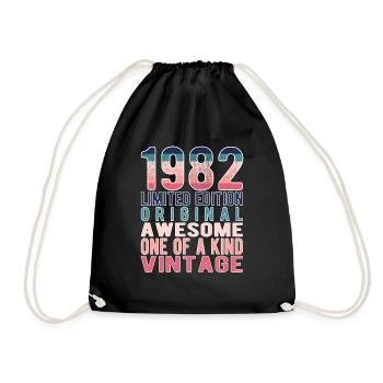 Edition limitée depuis 1982 Anniversaire Millésime 1982 - Sac de sport léger - noir - Devant
