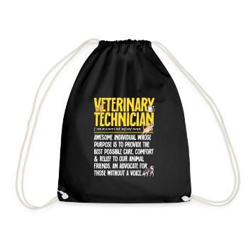Vet Tech Veterinärmedizin Veterinärtechniker - Turnbeutel - Schwarz - Vorne