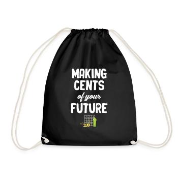 Earn pennies from your future - Drawstring Bag - black - Front