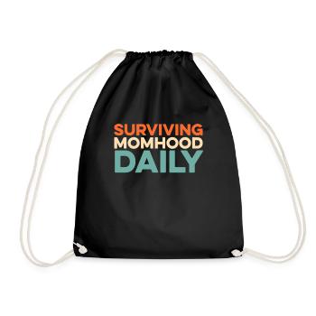 Mom Mom - Drawstring Bag - black - Front