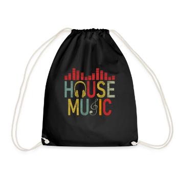 House Music, EDM, Rave, DJ, Electro, Deep House, Amoureux - Sac de sport léger - noir - Devant