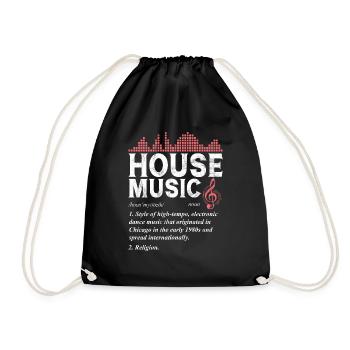 House Music, EDM, Rave, DJ, Electro, Deep House, Amoureux - Sac de sport léger - noir - Devant