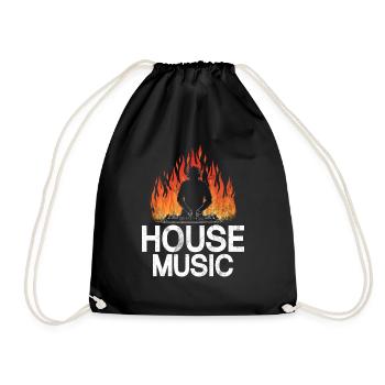 House Music, EDM, Rave, DJ, Electro, Deep House, Amoureux - Sac de sport léger - noir - Devant