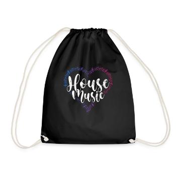 House Music, EDM, Rave, DJ, Electro, Deep House, Amoureux - Sac de sport léger - noir - Devant