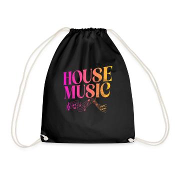 House Music, EDM, Rave, DJ, Electro, Deep House, Amoureux - Sac de sport léger - noir - Devant