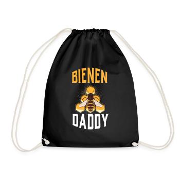 Beekeeper Tshirt Honey Bee Beekeeping Beekeeper - Drawstring Bag - black - Front
