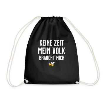 Beekeeper Tshirt Honey Bee Beekeeping Beekeeper - Drawstring Bag - black - Front
