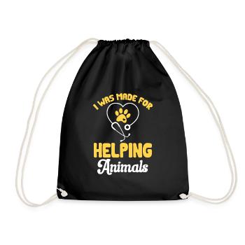Vet Tech Veterinary Veterinary Technician - Drawstring Bag - black - Front