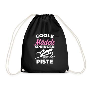 Cool filles sautant de la piste Sports d’hiver Sk - Sac de sport léger - noir - Devant
