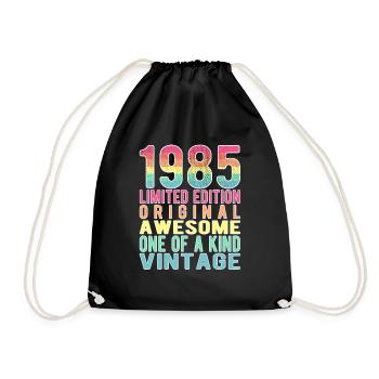 Edition limitée depuis 1985 Anniversaire Millésime 1985 - Sac de sport léger - noir - Devant