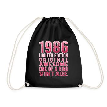 Edition limitée depuis 1986 Anniversaire Millésime 1986 - Sac de sport léger - noir - Devant