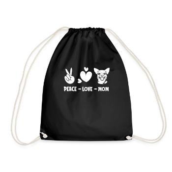 Chihuahua Paix Amour Chien Maman - Sac de sport léger - noir - Devant