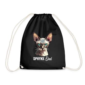 Sphynx Kitten Sphynx Cat - Drawstring Bag - black - Front