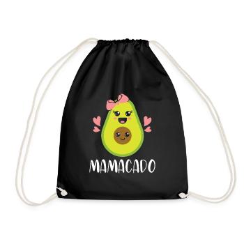 Avocado Mom Mamacado Pregnant Mom - Drawstring Bag - black - Front