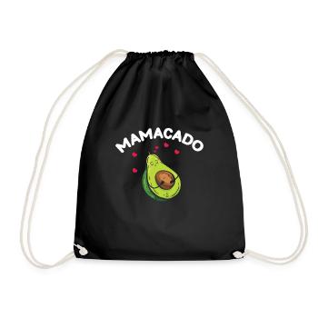 Avocado Mom Mamacado Pregnant Mom - Drawstring Bag - black - Front