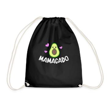Avocado Mom Mamacado Pregnant Mom - Drawstring Bag - black - Front