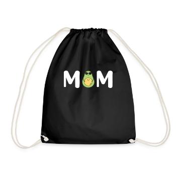 Avocado Mom Mamacado Pregnant Mom - Drawstring Bag - black - Front