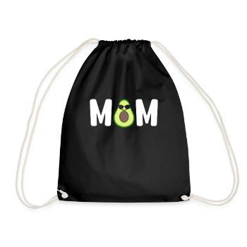 Avocado Mom Mamacado Pregnant Mom - Drawstring Bag - black - Front