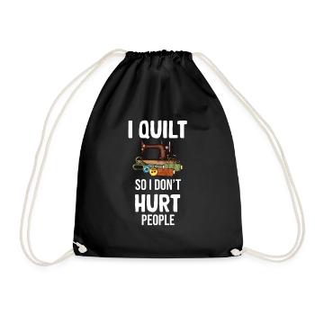 Je quilte pour ne pas blesser les gens - Sac de sport léger - noir - Devant