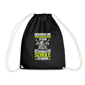 Firefighter Tshirt Firefighter Firefighter 112 - Drawstring Bag - black - Front