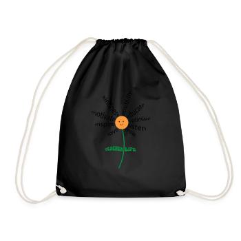 Teach Love Inspire Teachers Inspirational Teacher - Drawstring Bag - black - Front