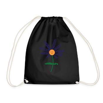 Teach Love Inspire Teachers Inspirational Teacher - Drawstring Bag - black - Front