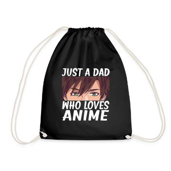 Papa Anime Comme Un Papa Ordinaire Otaku Manga Japonais - Sac de sport léger - noir - Devant