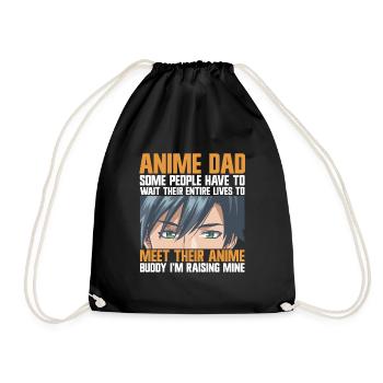 Papa Anime Comme Un Papa Ordinaire Otaku Manga Japonais - Sac de sport léger - noir - Devant