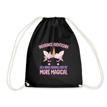 Agent d’assuranceicorne comme un agent d’assurance normal - Sac de sport léger - noir - Devant
