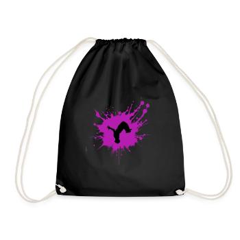 Splash Parkour TShirt - Turnbeutel - Schwarz - Vorne