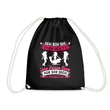Line Dance Oma Tanzen Cowboystiefel - Turnbeutel - Schwarz - Vorne