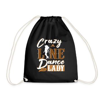 Linedance Crazy Line Dance Lady Cowboyhut - Turnbeutel - Schwarz - Vorne