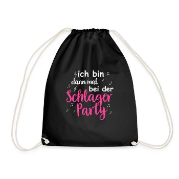Schlager Tshirt Women's Schlager Party Costume Party - Drawstring Bag - black - Front