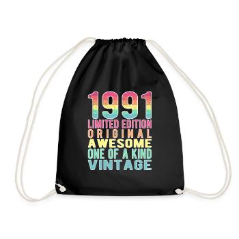 Edition limitée depuis 1991 Anniversaire Millésime 1991 - Sac de sport léger - noir - Devant