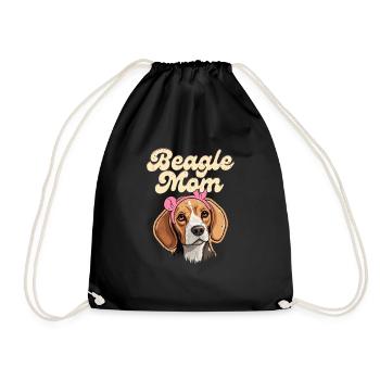 Beagle Maman Propriétaire de chien Chiot Beagles - Sac de sport léger - noir - Devant
