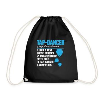 Tap Dance Teacher Tap Dancer Tap Dance - Drawstring Bag - black - Front
