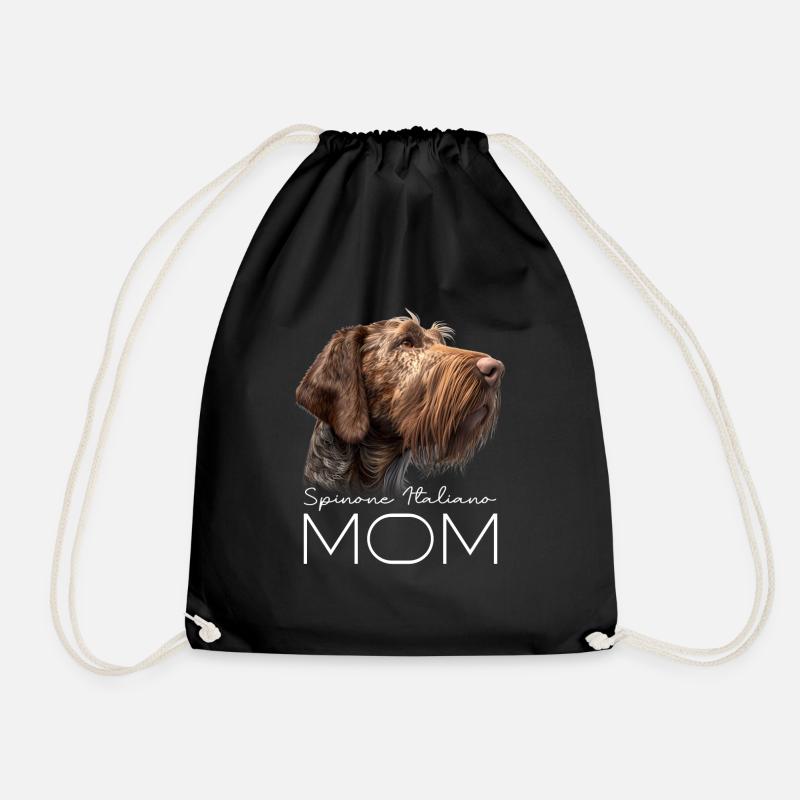 Spinone Italiano Mama - Drawstring Bag - black