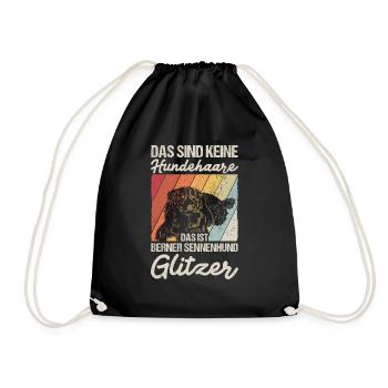 That's not dog hair, that's Bernese Sennenhu - Drawstring Bag - black - Front