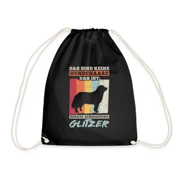 That's not dog hair, that's Bernese Sennenhu - Drawstring Bag - black - Front