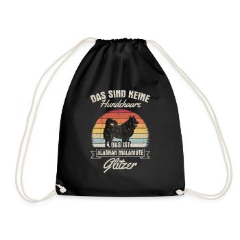 That's not dog hair, that's Alaskan Malamute - Drawstring Bag - black - Front