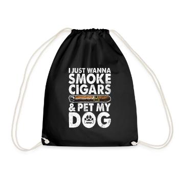 Fumeur de cigares - Sac de sport léger - noir - Devant