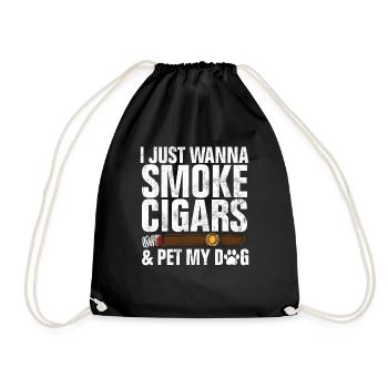 Fumeur de cigares - Sac de sport léger - noir - Devant