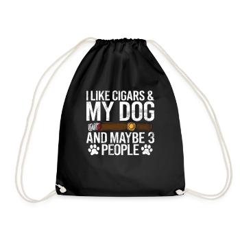 Fumeur de cigares - Sac de sport léger - noir - Devant