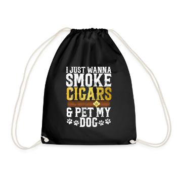 Fumeur de cigares - Sac de sport léger - noir - Devant