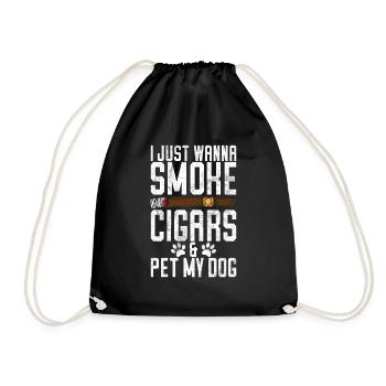 Fumeur de cigares - Sac de sport léger - noir - Devant