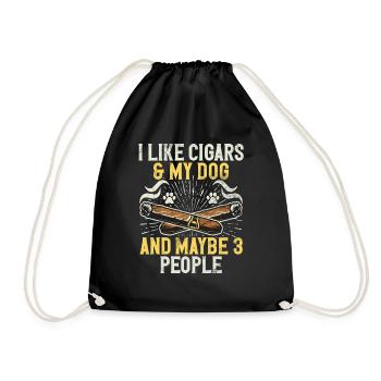 Fumeur de cigares - Sac de sport léger - noir - Devant